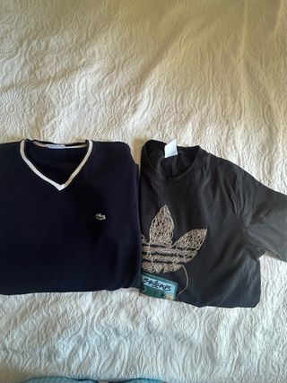 2 Camisetas Lacoste & Adidas - Talla L