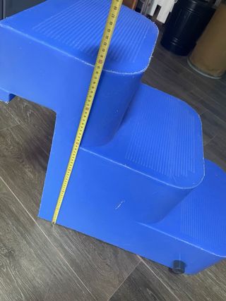 Escalera mascotas piscina - azul