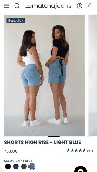 Vaqueros cortos Matcha jeans - Talla S