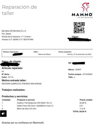 Bicicleta Giant TCR Advanced para persona de 1'79.