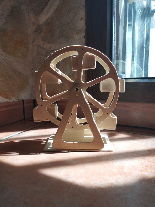 Noria madera miniatura