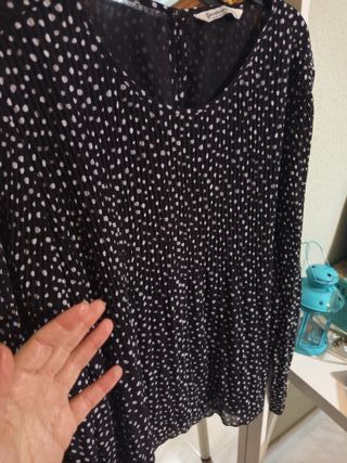 Blusa negra lunares - Talla única