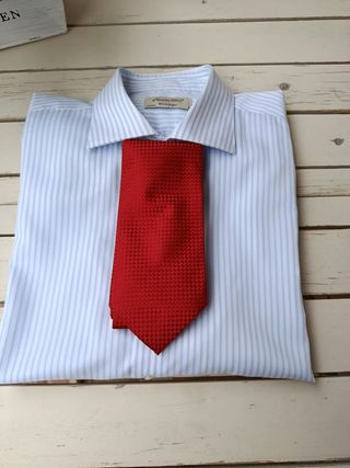 Camisa Emidio Tucci azul rayas
