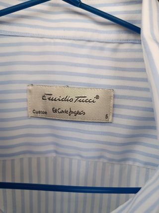 Camisa Emidio Tucci azul rayas