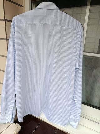 Camisa Emidio Tucci azul rayas
