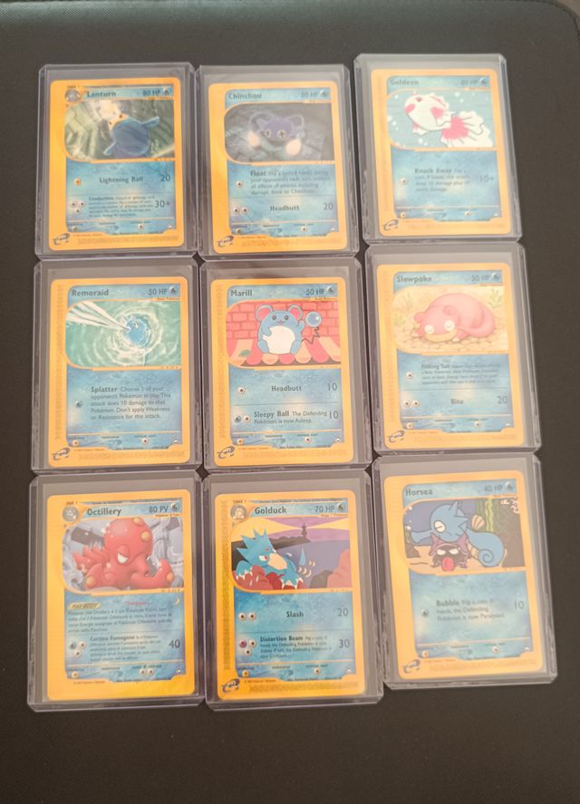 9x Aquapolis Carta Pokemon PSA Vintage