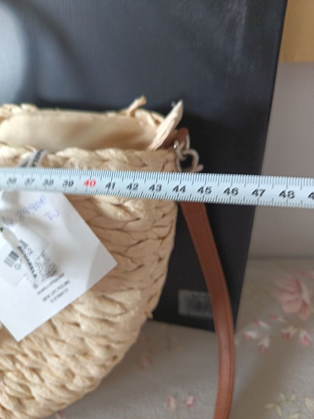 Bolso paja beige - nuevo