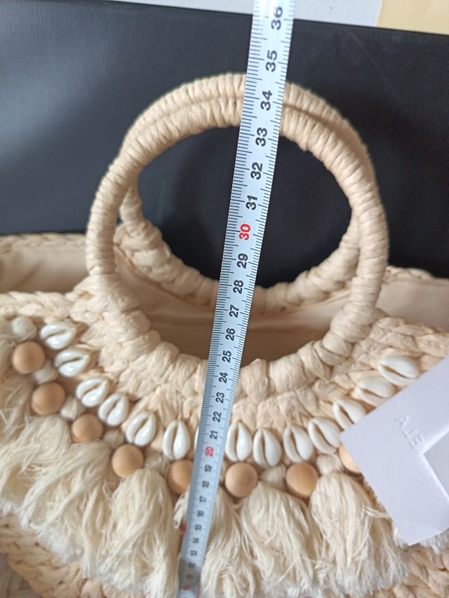 Bolso paja beige - nuevo