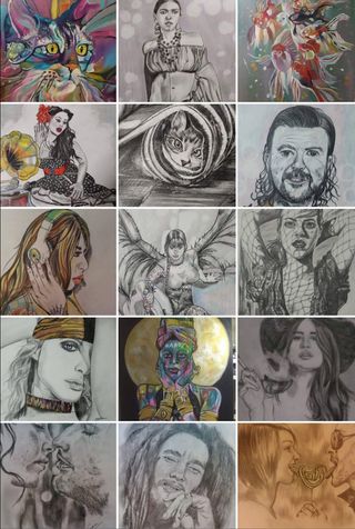 Dibujos a grafito: 1 lamina ,unidad 