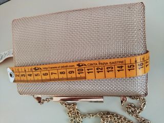 Bolso fiesta dorado metalizado