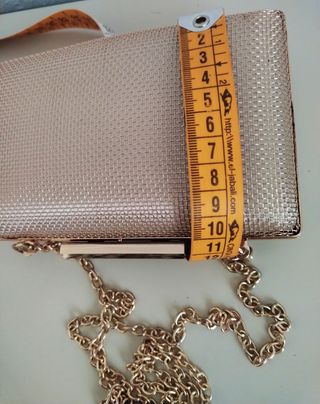 Bolso fiesta dorado metalizado