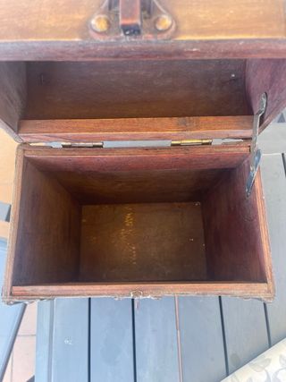 Caja madera vintage 2 botellas