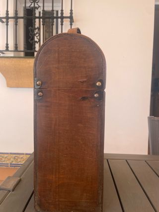 Caja madera vintage 2 botellas