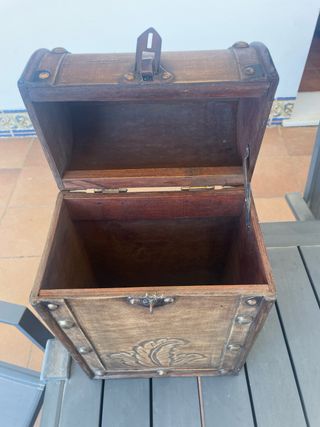 Caja madera vintage 2 botellas
