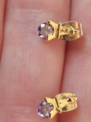 Pendientes baño  oro 18k | Torre Eiffel