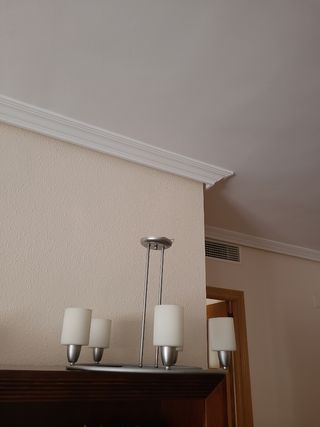 Lámpara techo 5 luces acero