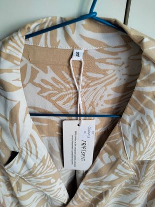 Camisa hawaiana beige