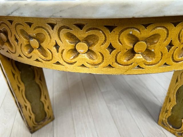 Mesa centro mármol-madera 