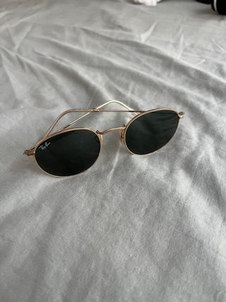 Ray-Ban gafas redondas doradas
