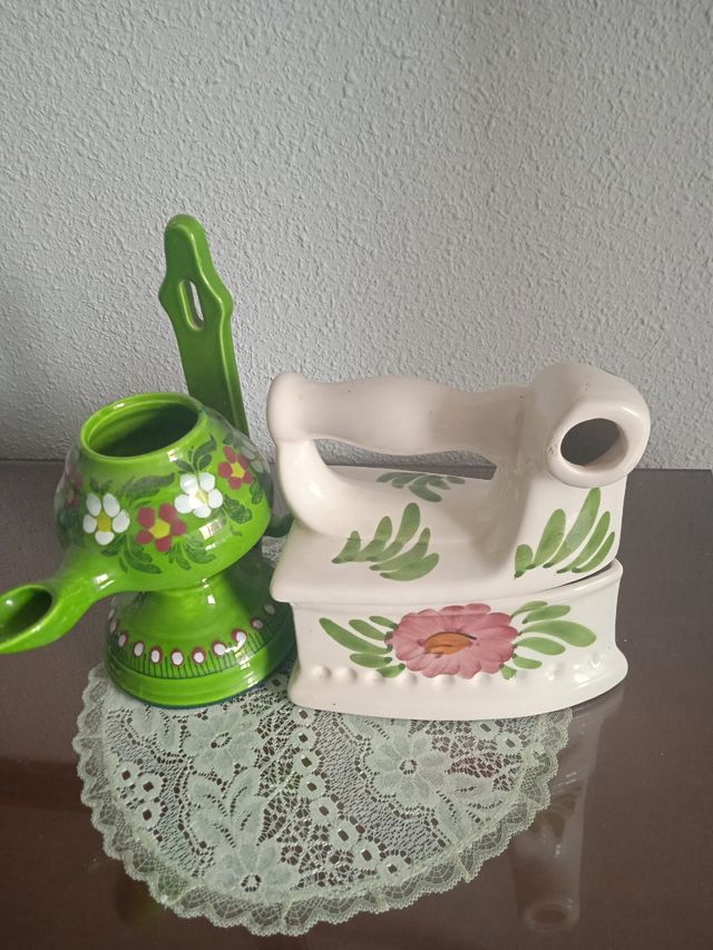 2 Piezas Decorativas Cerámica