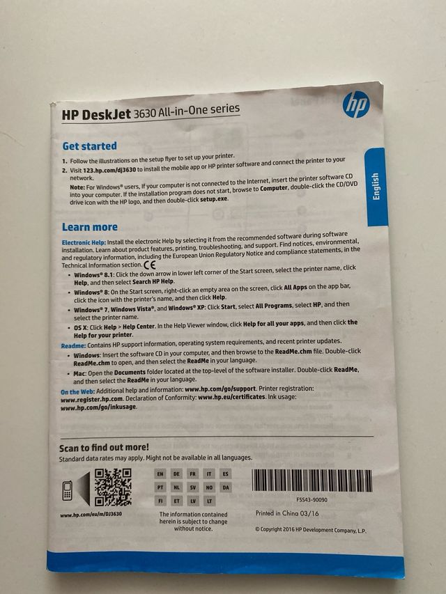 Impresora HP Deskjet 3630