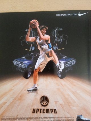 Hoja publicidad Nike Uptempo Gasol 27x23cm