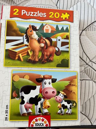 Puzzle Educa 2x20 piezas granja