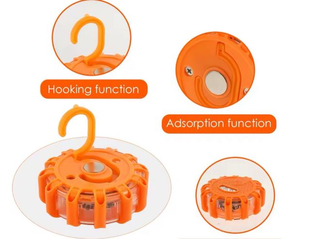 Segnale di emergenza LED con magnete e torcia incluso