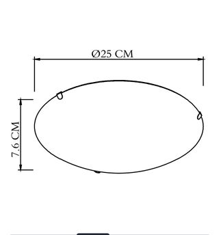 Plafón blanco 25cm - E27