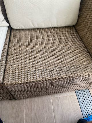 Sofá y puf terraza IKEA - beige