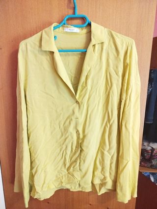 Camisa Mango amarela - Tam L