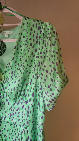Vestido Merletti - Verde & Morado
