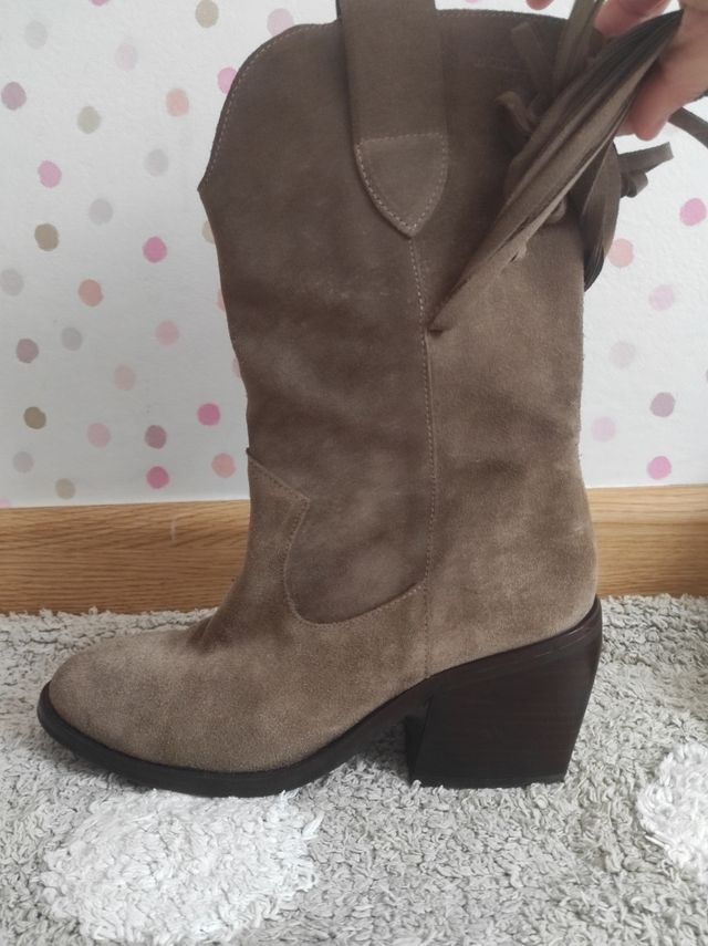 Botas WONDERS campera serraje (100% piel) marrón m