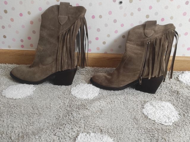 Botas WONDERS campera serraje (100% piel) marrón m