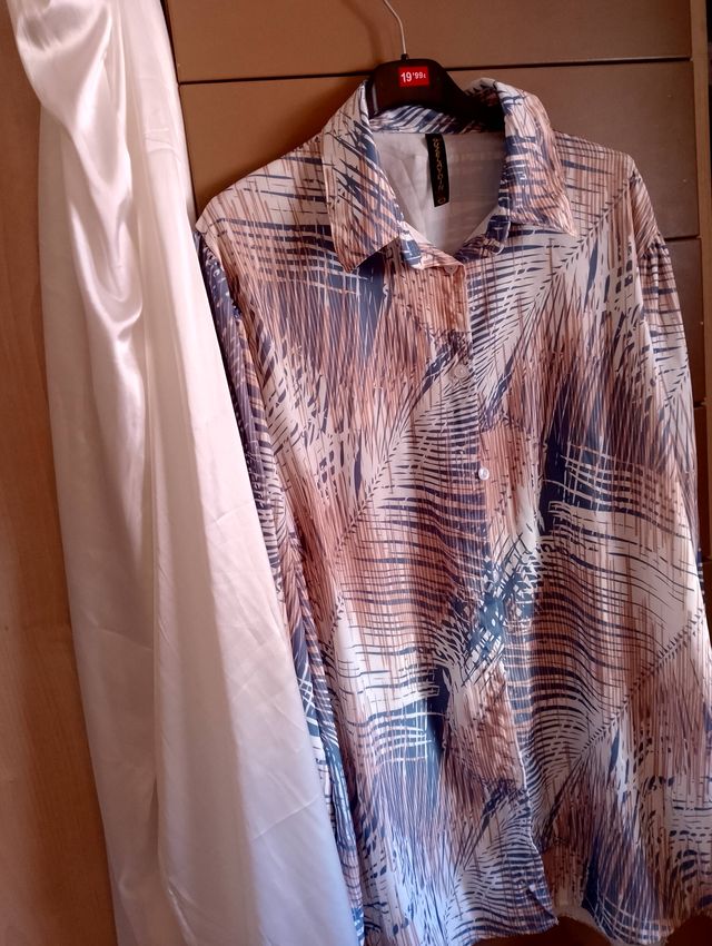 GUZELAYDIN camisa bege-castanho