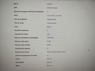 Lavadora Indesit 5kg 1000rpm