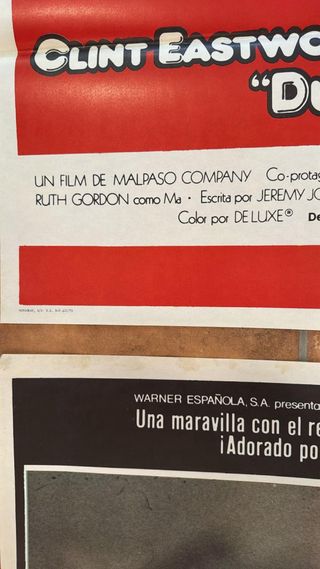 Lote 4 Pósters Clint Eastwood Originales