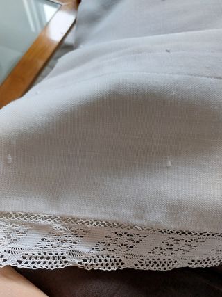 Estor  algodón con puntilla
