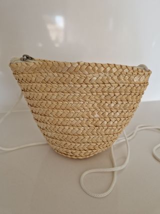 Bolso infantil mimbre beige