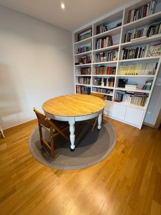 Mesa redonda extensible de madera (125/Ø325cm)