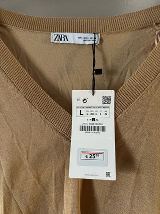 Suéter pico Zara beige