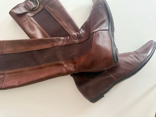 Botas piel marrón, talla 37