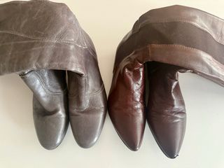 Botas piel marrón, talla 37