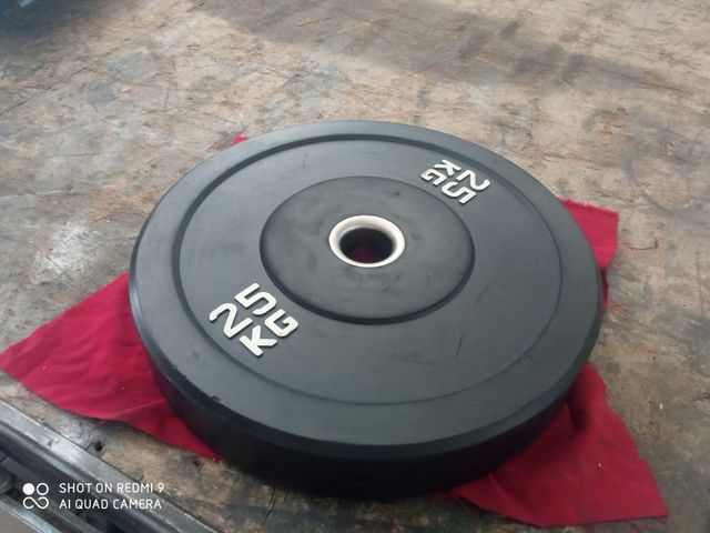 Dischi paraurti olimpici che ho di vari pesi