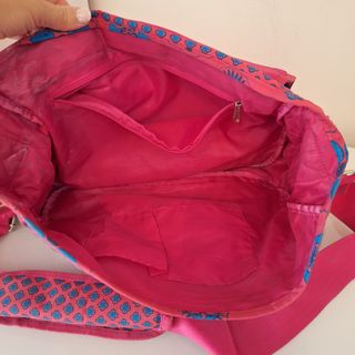 Bolso bandolera rojo y rosa