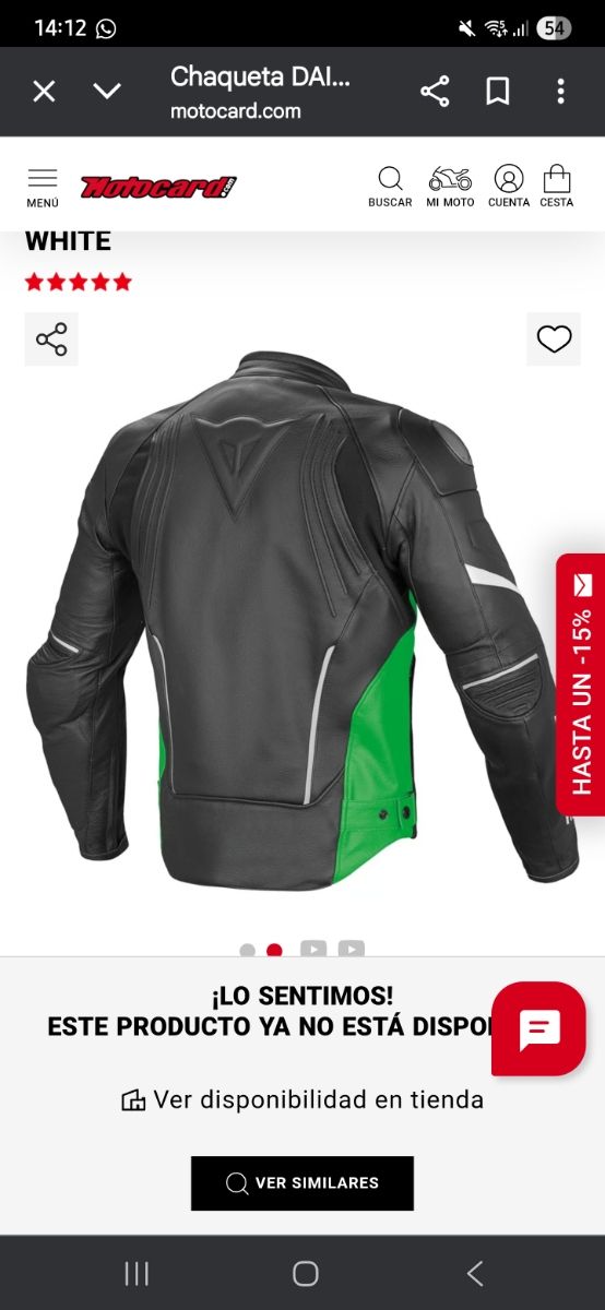 Chaqueta moto Dainese: seminueva
