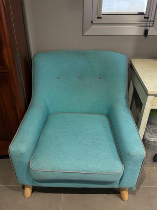 Sillón turquesa - Cómodo y elegante
