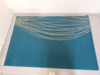 Alfombra Ikea azul 