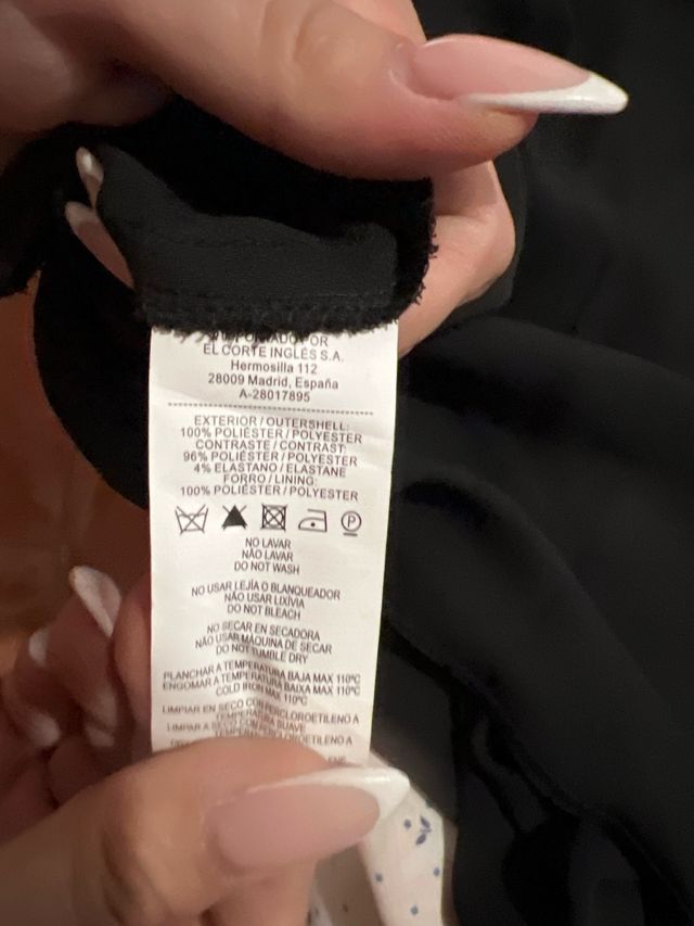 Vestido largo blanco&negro T42