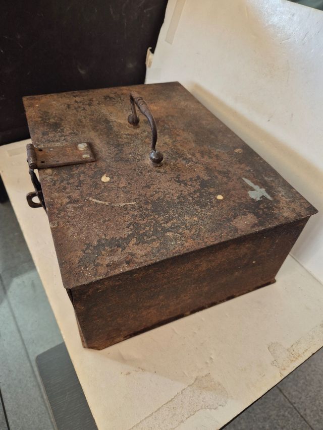 Antigua Caja hierro años 50 ferroviario 